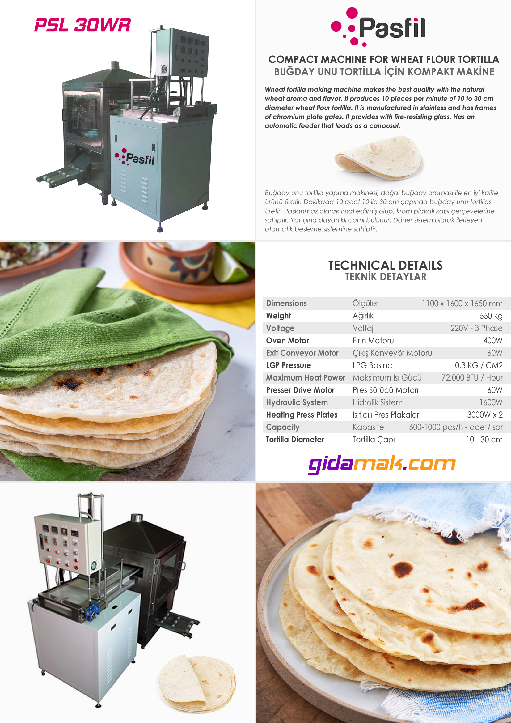 PSL Tortilla Machine