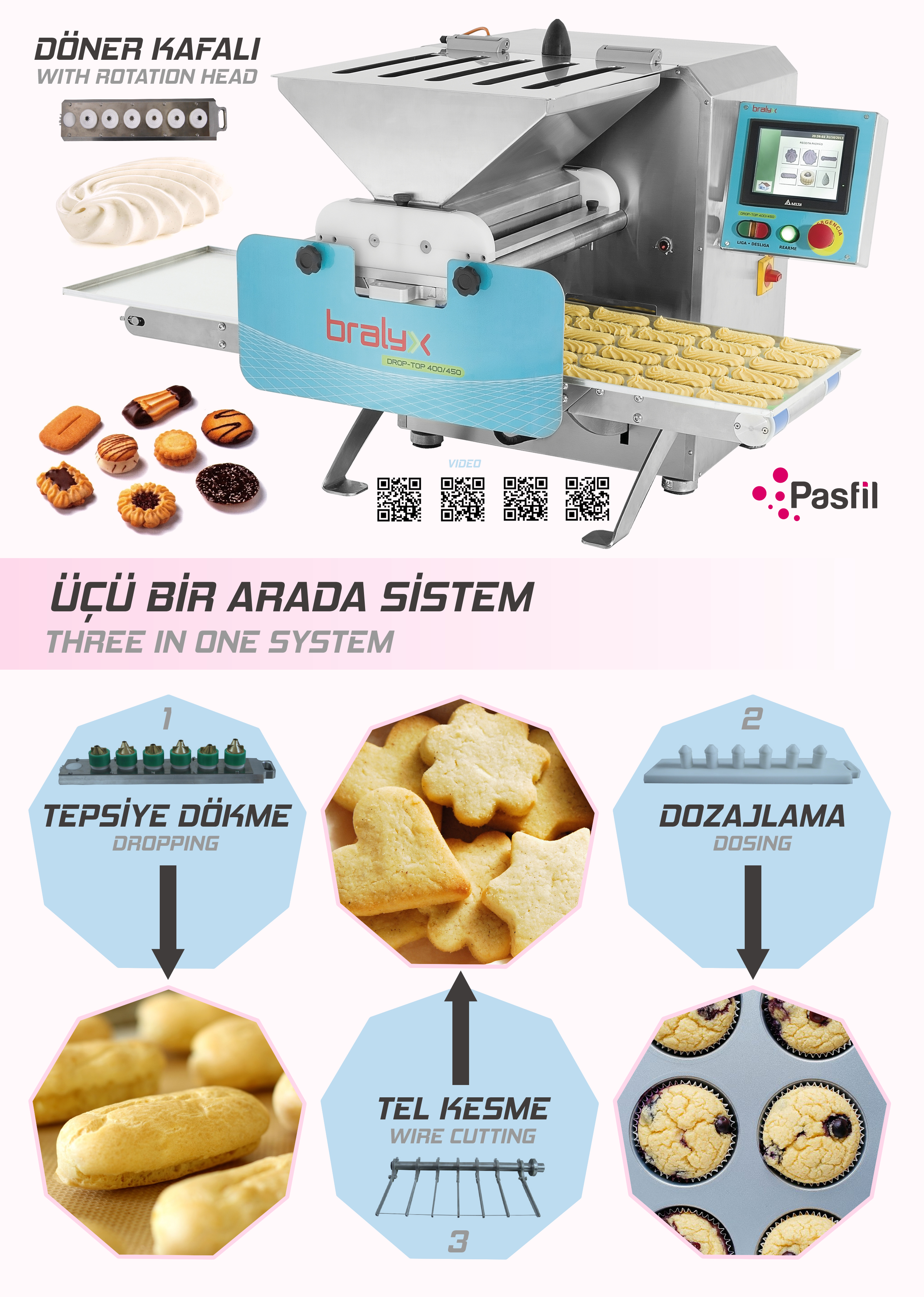 Drop Top Cookie Depositor Machine