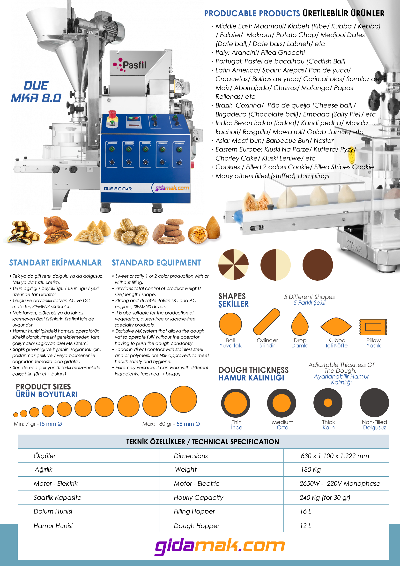 DUE MKR 8.0 Double Color Filled Cookie Machine