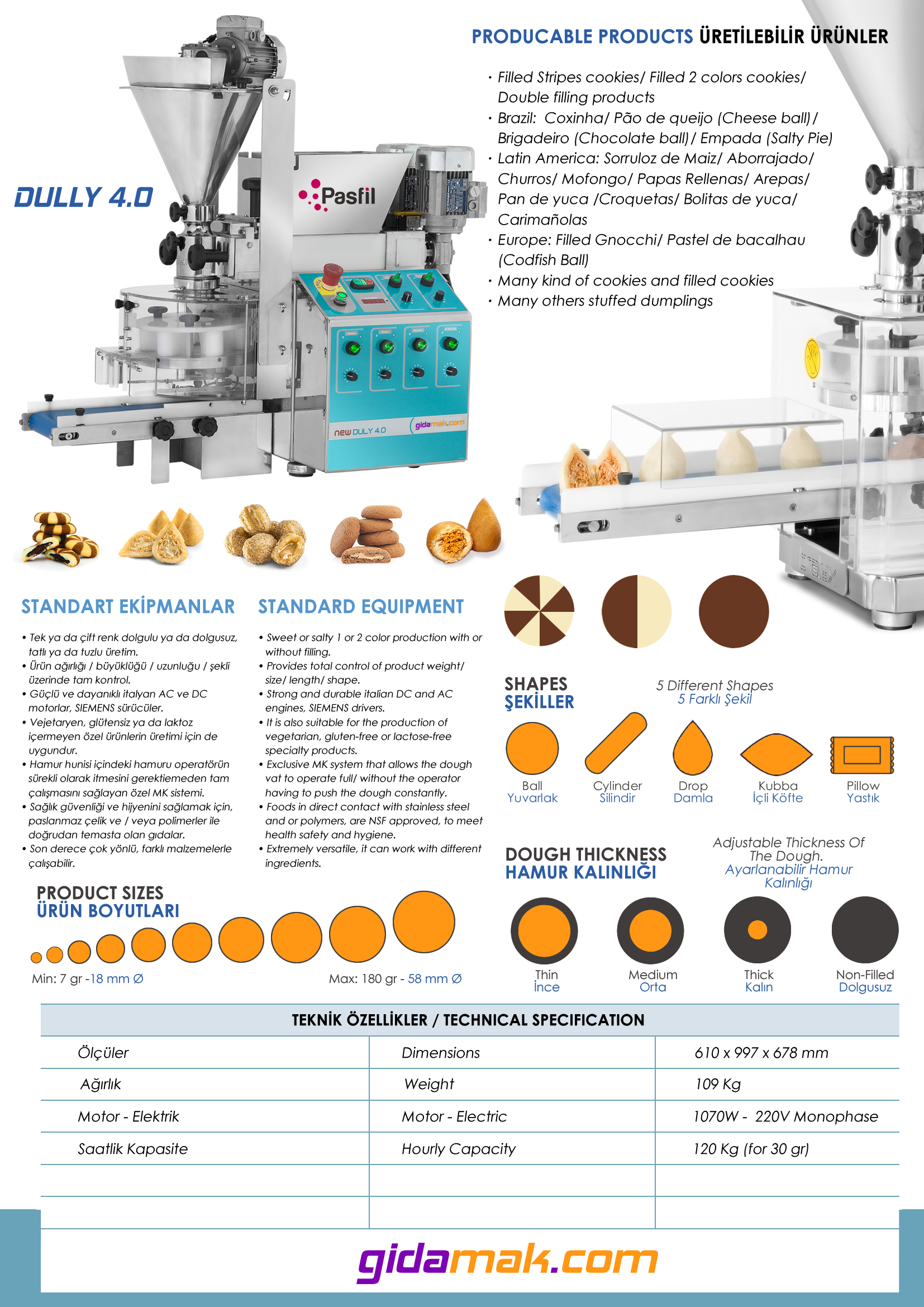 Duly 4.0 Double Color Filled Cookie Machine