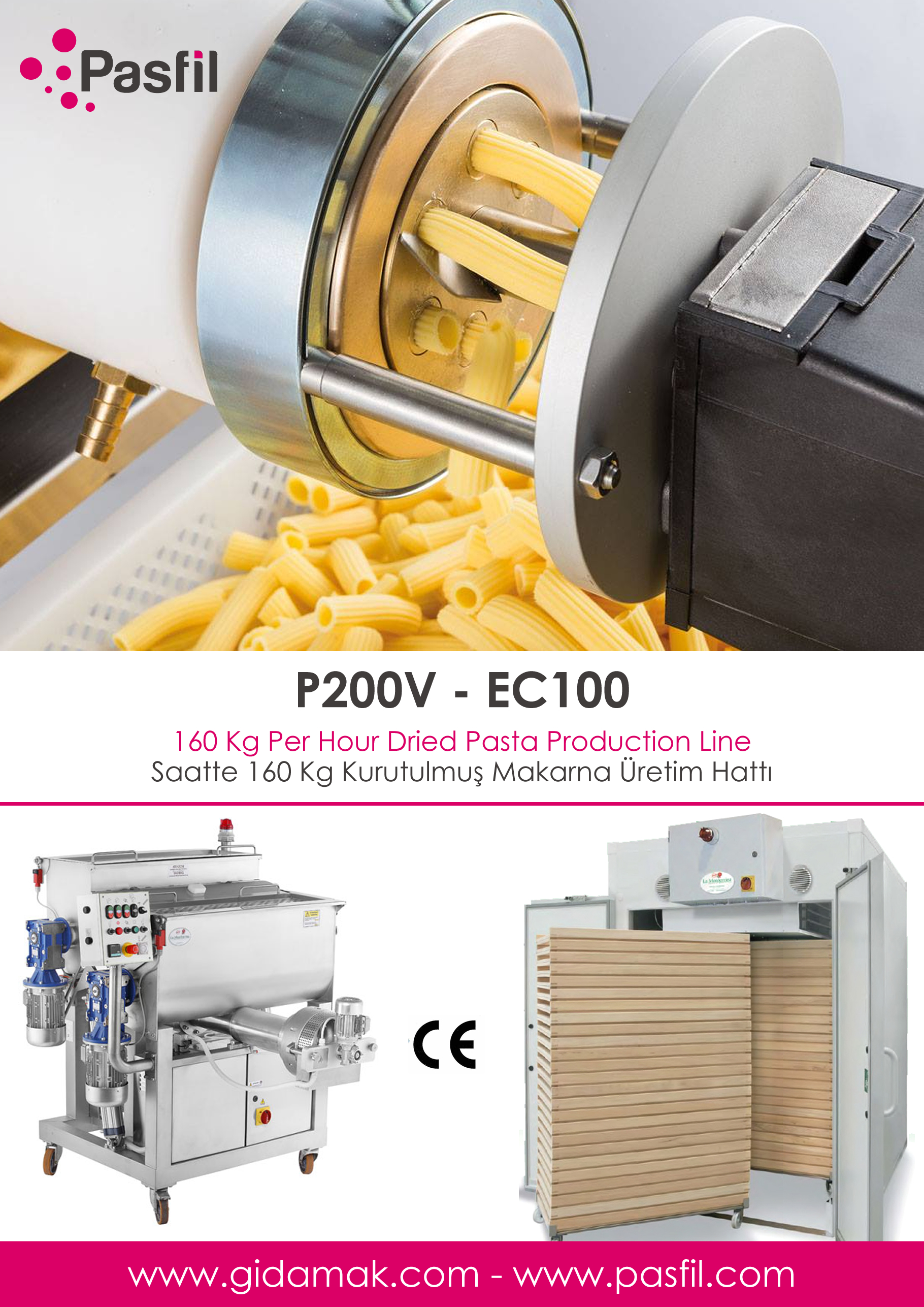 Professional machine to produce pasta - extruder TECH-B15